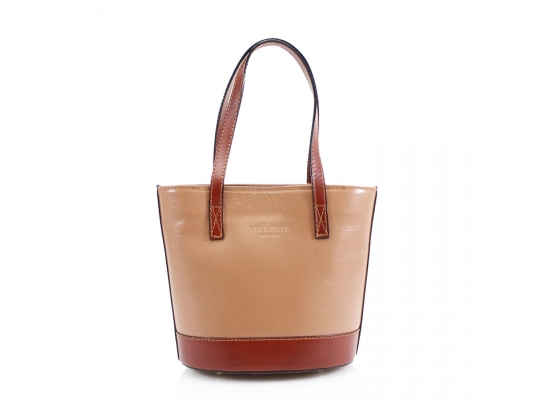 Damska kozena kabelka VP Bucket Style Bag taupe+tan.JPG