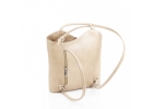 wmoda, Damska kozena kabelka - ruksak, VP024, beige, detail, 2.jpg