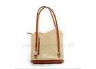 wmoda, Damska kozena kabelka - ruksak, VP024, beige-hneda, detail 2.JPG
