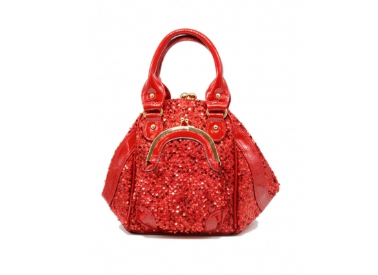 Damska extravagantna lakovana kabelka s flitrami Tom&Eva-834-red-Wmoda-1.jpg