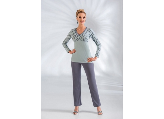 Damske pyzamo DONNA Tina-Wmoda-zelenkavo-modra-1.jpg