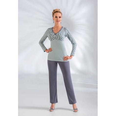 Damske pyzamo DONNA Tina-Wmoda-zelenkavo-modra-1.jpg